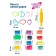 Dough-plastilin, 12 colors, 6 molds + rocking roller: 16 cm