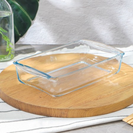 Rectangular shape for baking and baking of Borcam heat -resistant glass, 1.32 liters