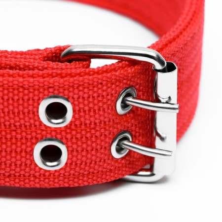 Four-layer collar, 64 x 4 cm, Osh 50-58 cm, polyester, red-2