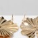 Earrings Metal "Atmosphere" compressed flowers, color gold