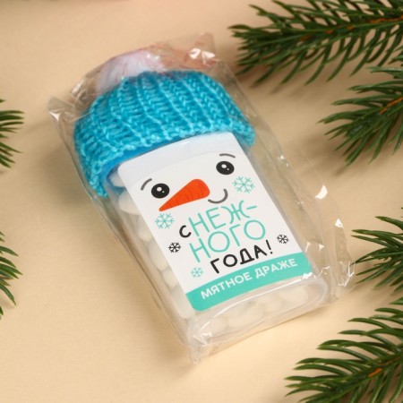 New Year! Drage sweets in a bank, with vitamin from the "snowy year", mint, 18 g.-5
