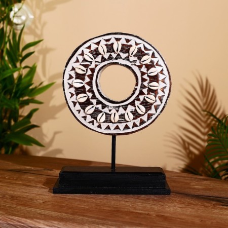 Decor "Ring" on the stand, Albezia 22x9x31 cm-1