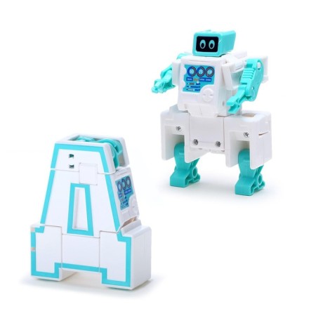 A set of robots "alphabet", transforms, light and sound effects, 6 letters, gather in 1 robot-5