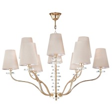 Люстра Crystal Lux, Armando gold 0181/312, E14, 12х60 Вт, 56х95х95 см, цвет золотой