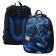 School backpack 38 x 30 x 16 cm, ergonomic back, stavia "quest", multicolor/blue
