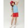 T -shirt for girls, height 86 cm, blue color