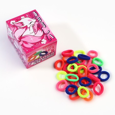 Hair elastic bands "Tm -Mahrushka", fox, 100 pcs, 2 x 2 x 0.4 cm-1