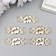 Decor for creativity Metal buckle "butterflies" gold, rhinestones 1.5x3.8 cm