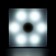 The LED lamp with the engine sensor., Square, 6 LED, 2 W, from BAT. 3*aaa, 6500k, white 942457