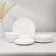 Set of table glass -ceramic louis XV, 16 objects, white color