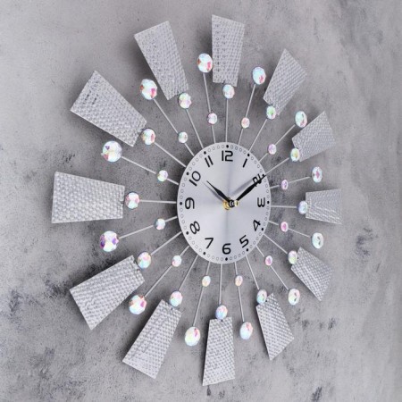 Watch walls, series: openwork, "Mirror points", D-40 cm, dial 12 cm-1