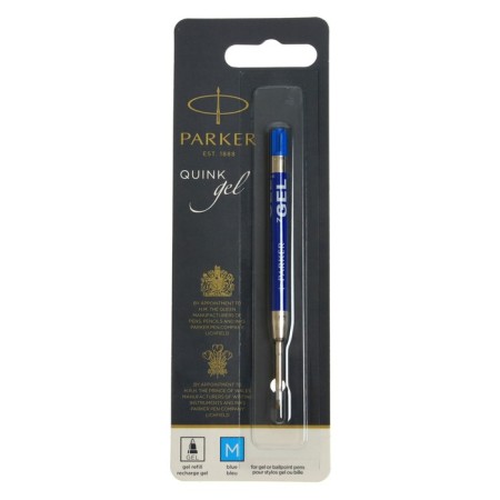 Gel rod Parker Quink Gel, 98 mm, 0.7 mm, metal, blue ink