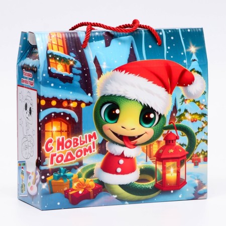 Gift box New Year's Pitosh 23 x 10 x 22 cm-1