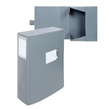 A4 archive folder A4, a spine of 80 mm, plastic, calligrata, cut fastener, gray, up to 700 sheets