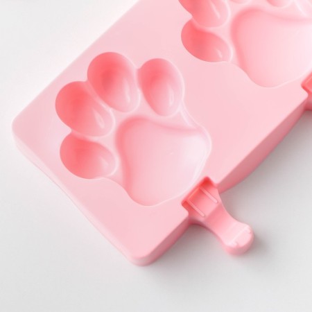 Form for ice cream "Paws", silicone, 26 × 14 cm, 4 cells (8.5 × 8.5 cm), color mix-5