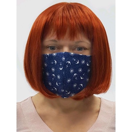 Reusable protective mask, blue color-2