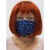 Reusable protective mask, blue color