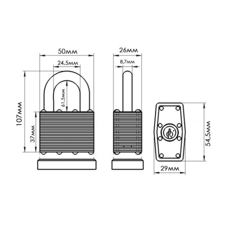 Castle of hinged matrix, 50 mm, elongated puff-1