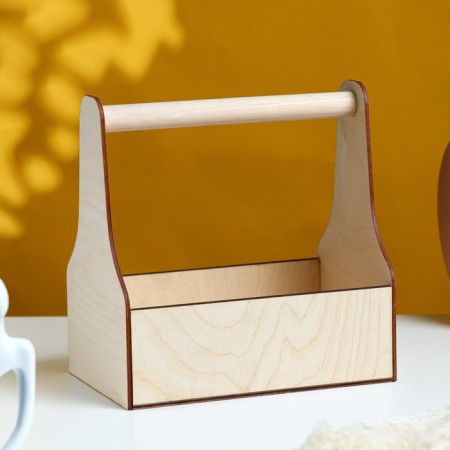 Kashpo wooden 20 × 12.5 × 20 cm stella mono, with a handle, naturally give beautifully