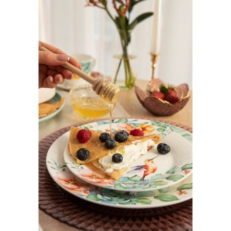 Porcelain dessert shade "Tash", d = 20.5 cm, white color-6
