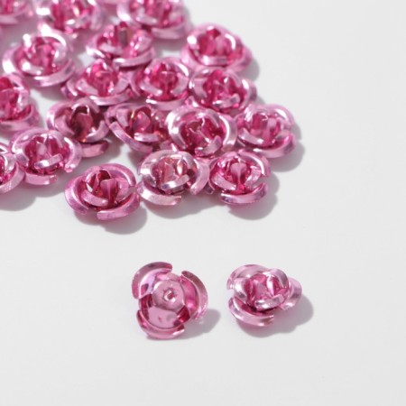 Busina "rose", set 30 pcs., 8 mm, light pink color-1