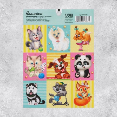 Pets stickers, 11 × 15.5 cm
