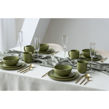 Ceramic olive mug, 450 ml, green color-10
