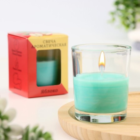 Aromatic candle in glass 5x6cm, apple
