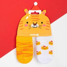 Set of New Year's socks of crumb I am Tiger, 2 pairs, 10-12 cm