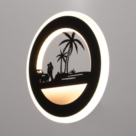 Sconces "Romance" LED 24W 3000-4000k black 22x3.8x22 cm-2