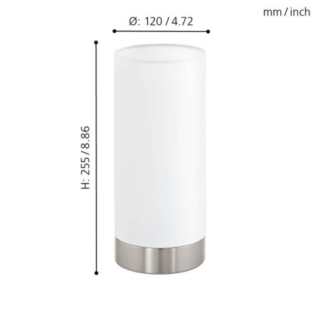 Board lamp Maserlo 1x60W E27 Nickel, white 12x12x25.5cm-2