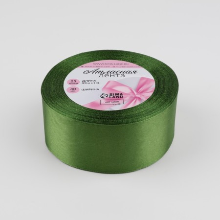 Satin tape, 40 mm × 23 ± 1 m, grass of grass No. 113-1