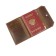 Passport cover on the button, brown color