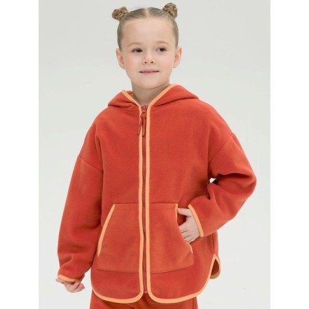 Jacket for girls, height 92 cm, terracotta color-2