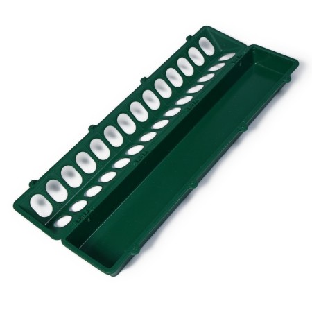 Cooper feeder for quails, 28 cells, lottery, plastic, green color-2