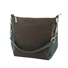 Women's bag (B2804-01140) Artificial leather + suede, brown, 1x210x19 cm