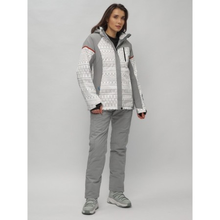 Ski jacket female winter, size 60, white color-15
