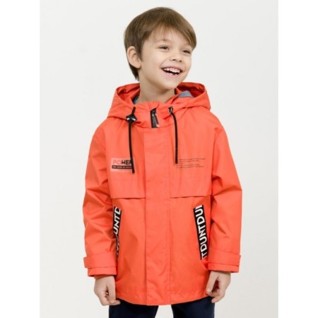 Windbreaker for boys, height 110 cm, orange color