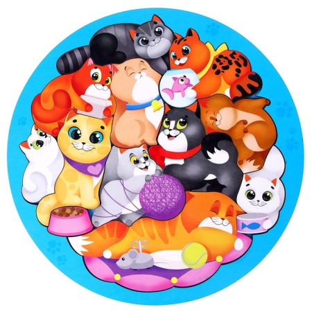Puzzle "cats", color hint-1