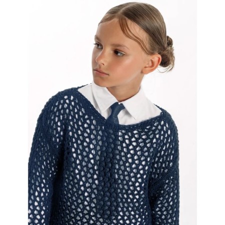 Свитер для девочки Amarobaby Knit Trend, рост 152 см, цвет синий-3