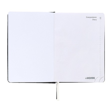 The diary is low, A5, 136 sheets, leatherette, Devente. Prestige, a solid cover with foam rubber, pocket, perforation, liesse, block 70%, black-8