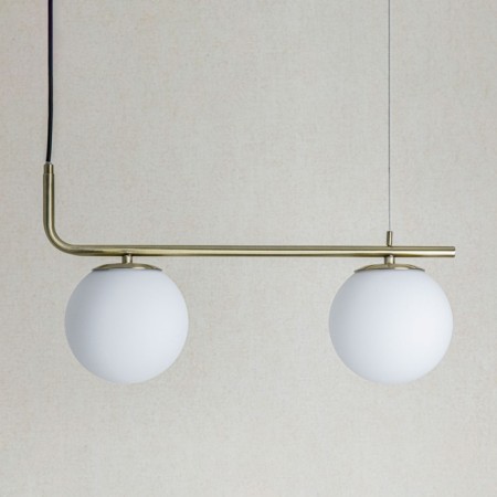Suspension lamp Citilux "Bremen" CL112123, 50x15x30 cm, 2x40W, E27, brown color-8