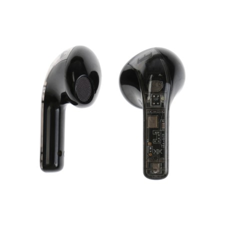 Wireless headphones YX11, TWS, inserts, BT 5.3. 28/200 mAh, noise -hand, transparent, black-4