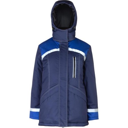 Women's jacket is warm, blue, size 56-58, height 158-164