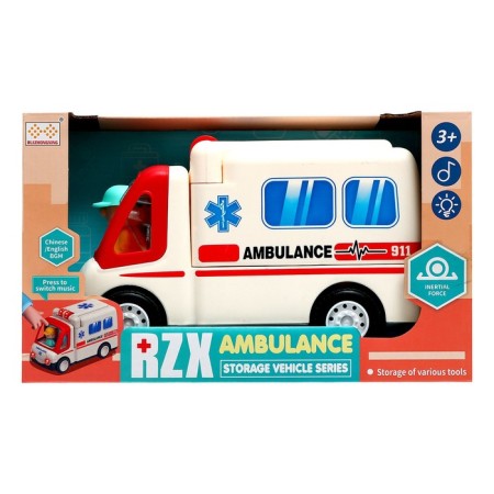 Developing toy "ambulance", light, sound effects, with accessories-11