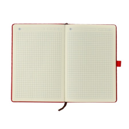 Diary of a low -up A5, 100 sheets in a cage, elastic band, leatherette cover, mix-2