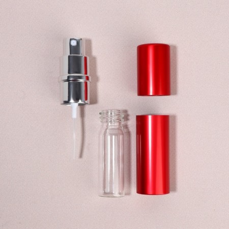 Perfume bottle, with a spray, 10 ml, red color-7