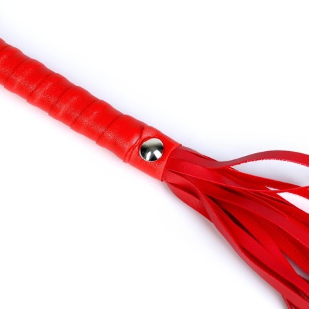 Leather whip, 55 cm, red-2