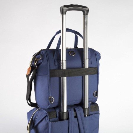 Bag-rug 2 in 1 on wheels 18 ", lightning department, external pocket, blue color-5