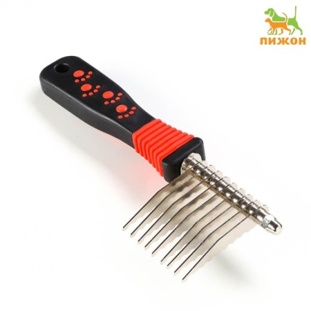 Coltunoresis of the side 9 blades, 6.5 x 19 cm, black-red